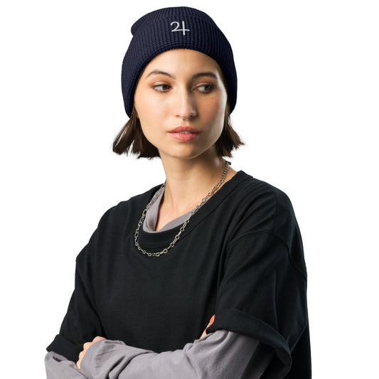 Jupiter White Glyph Waffle beanie